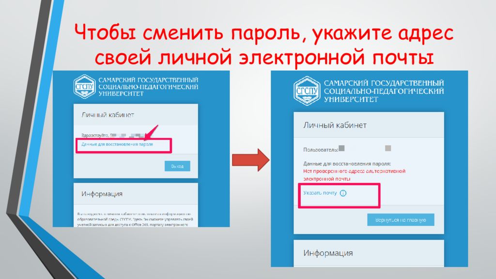 Пароль указан. Укажите пароль. СГСПУ личный кабинет. Как изменить пароль в читай городе. Смена пароля для презентации.