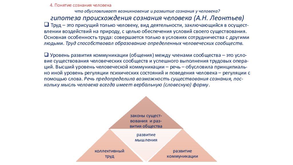 Теория психики и сознания. Гипотеза а.н. Леонтьева о происхождении сознания. Структура сознания Леонтьев. Теории формирования психики и сознания Леонтьев. Возникновение человеческого сознания обусловлено.