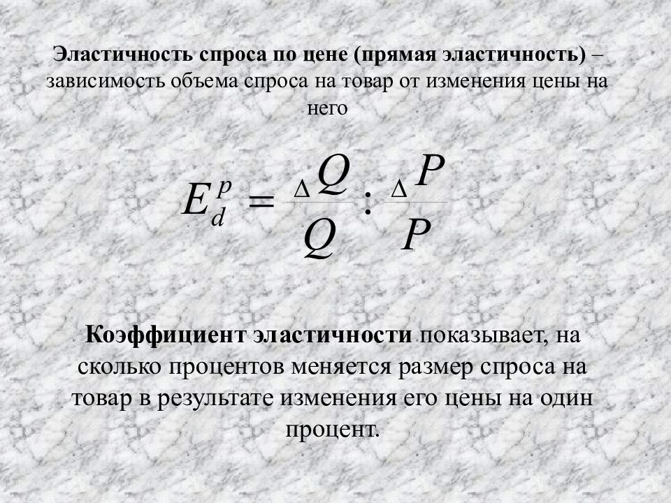 Зависимость объема спроса q на продукцию предприятия. Формула прямой эластичности спроса. Формула коэффициента прямой ценовой эластичности спроса. Коэффициент прямой эластичности спроса формула. Прямая эластичность спроса формула.