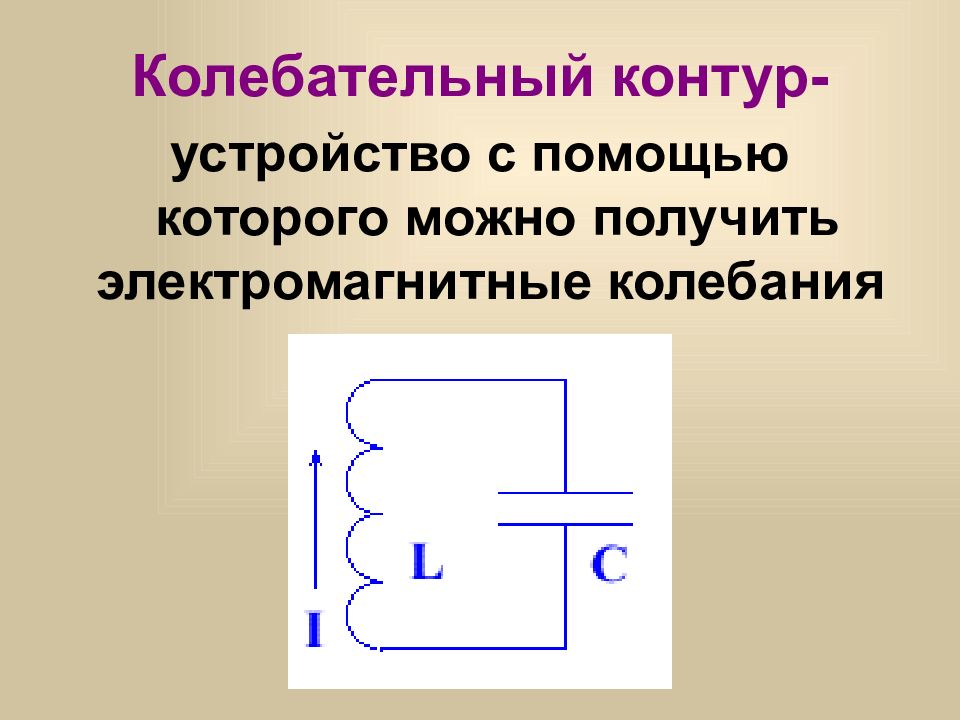 Как выглядит колебательный контур на схеме