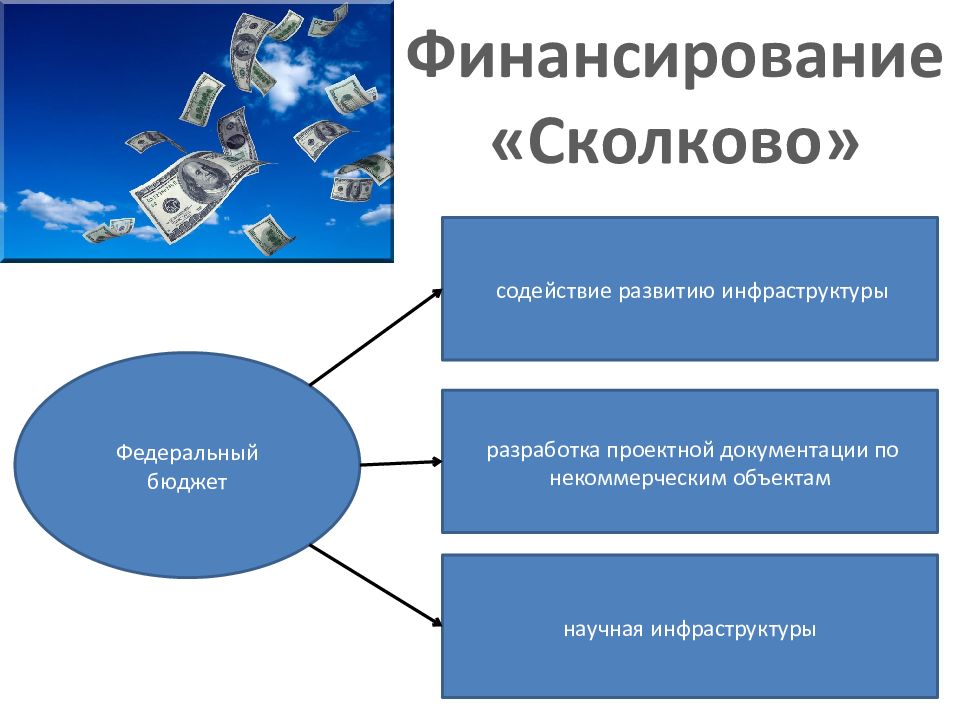 Объекты научной инфраструктуры. Бюджет Сколково. Финансирование Сколково. Сколково презентация. Схема финансирования Сколково.