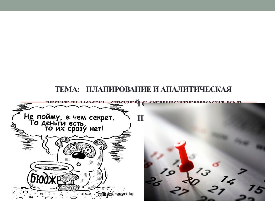 Тема: Планирование и аналитическая деятельность связей с общественностью в государственных структурах