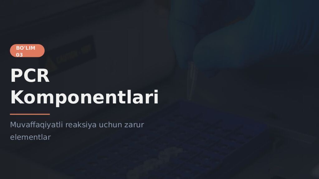 Polimeraza Zanjir Reaksiyasi PCR Usuli Molekulyar Biologiyaning Inqilobiy