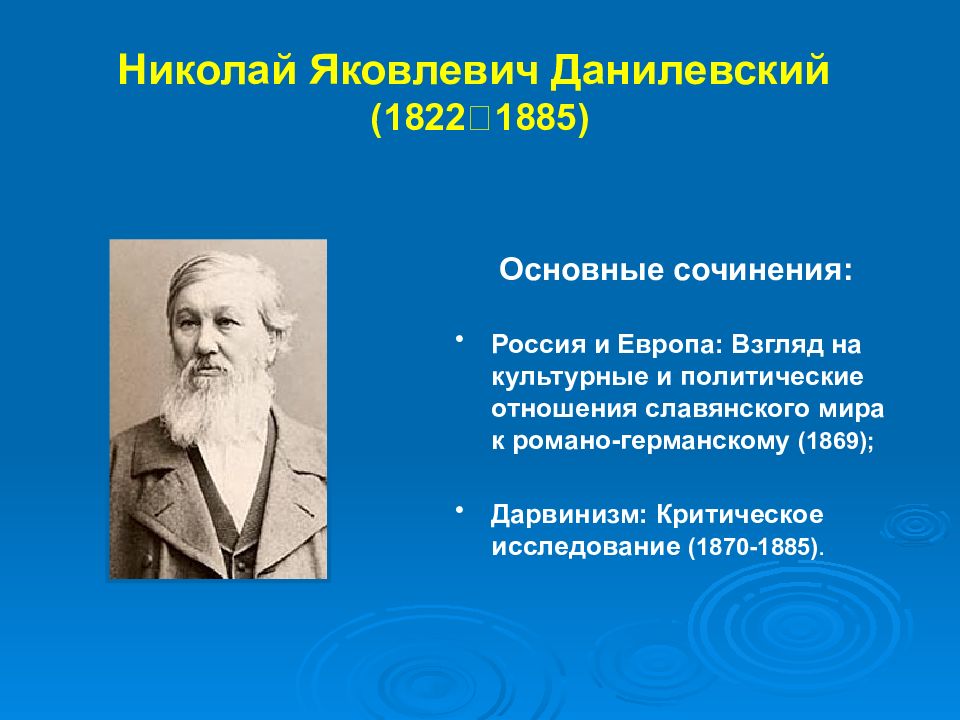 Данилевский николай яковлевич презентация