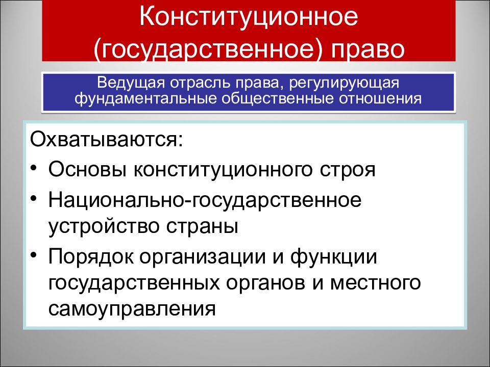 Конституционное право обществознание 10 класс презентация