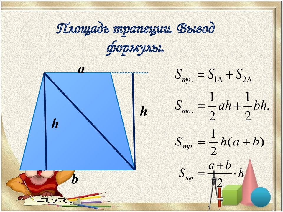 Площадь трапеции презентация