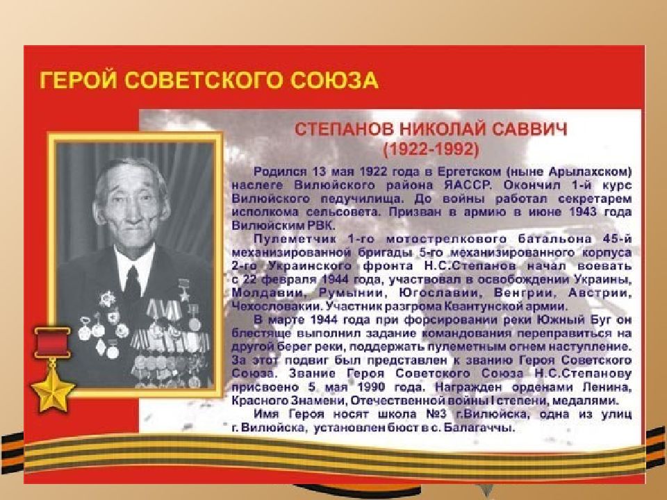 Сколько тому герою лет. Якутяне герои советского Союза.