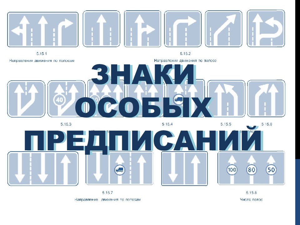 Знаки особых предписаний
