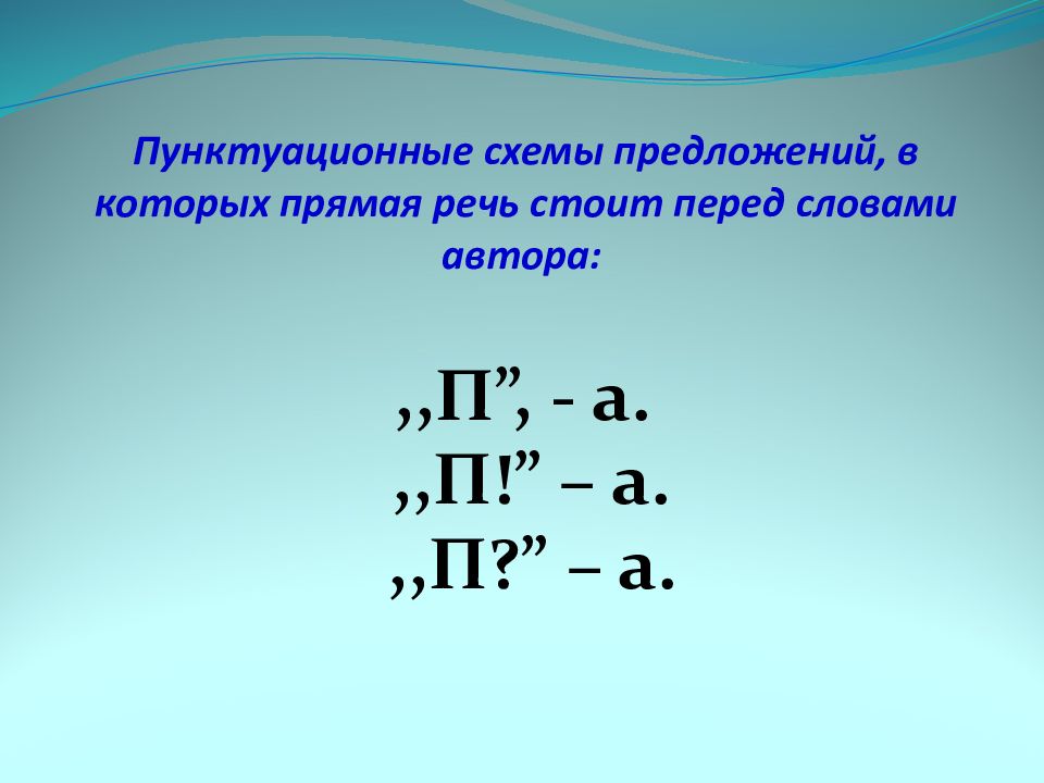 После прямой речи перед словами автора