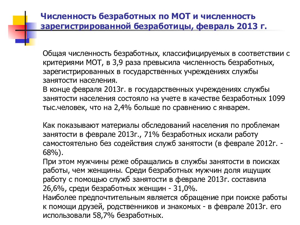 Безработные по мот