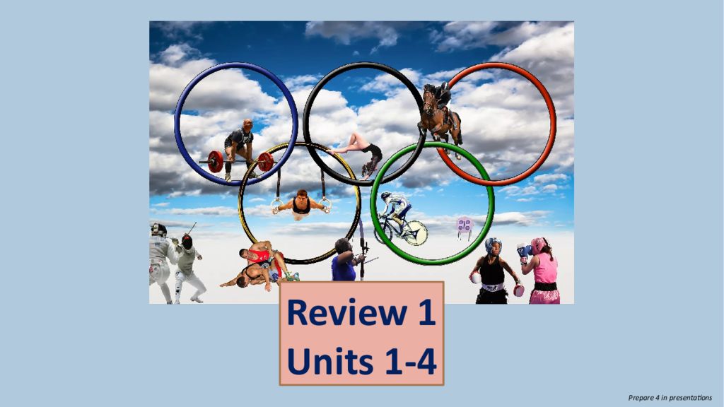 Review 1 Units 1-4 Prepare 4 in presentations