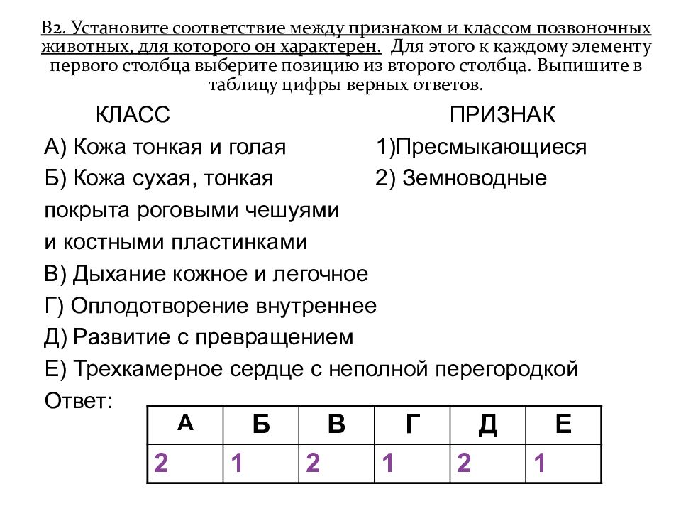 Установите соответствие между характеристиками и организмами обозначенными на рисунке цифрами 1 и 2