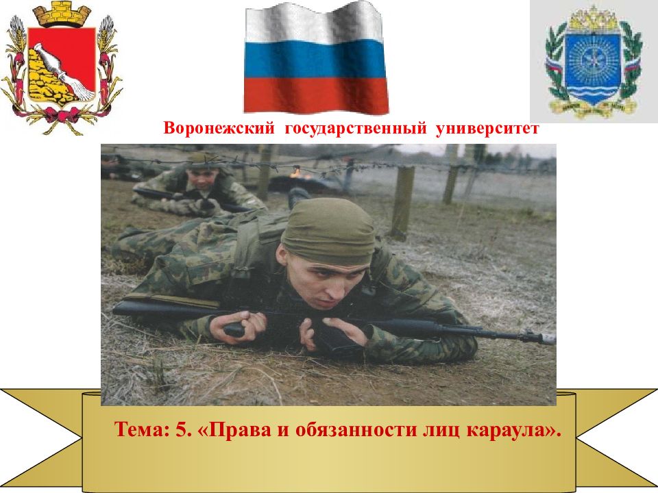 Тема: 5. «Права и обязанности лиц караула». Воронежский государственный