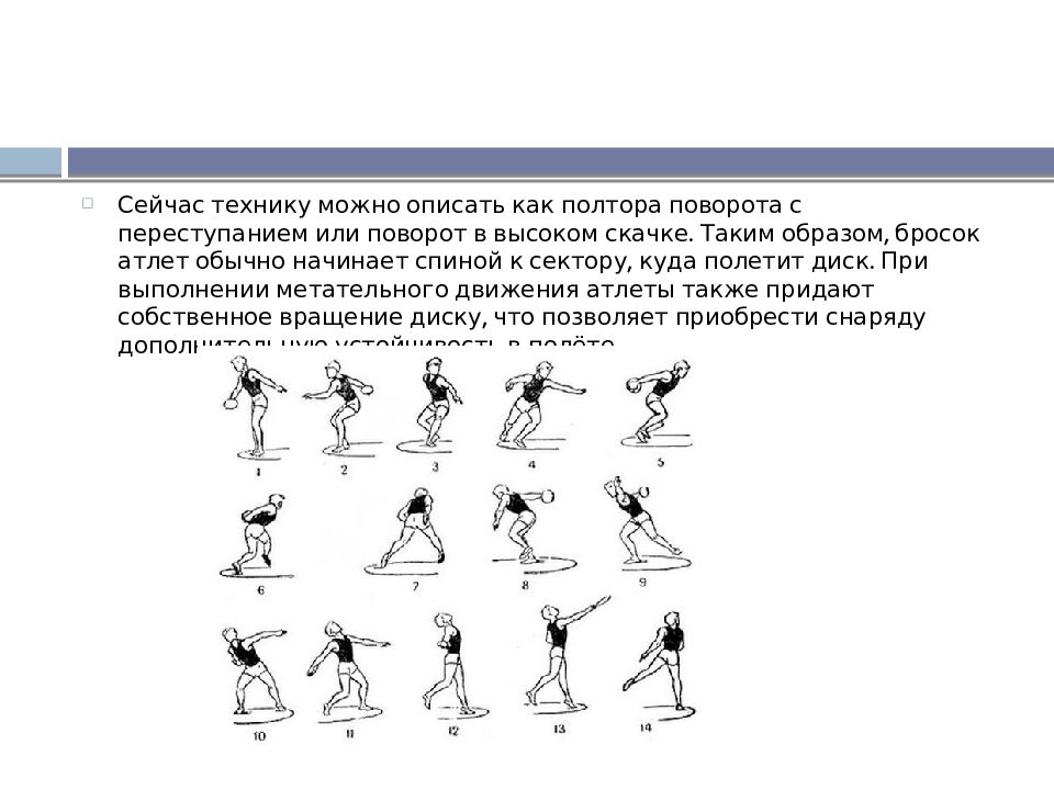 Метание диска презентация