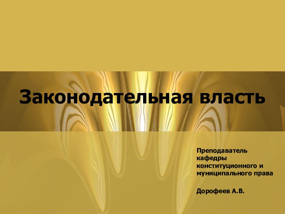 Законодательная власть