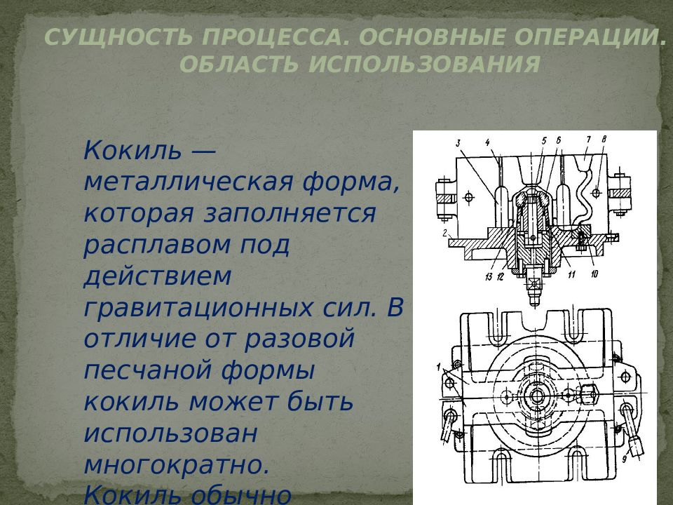 Литье в кокиль презентация