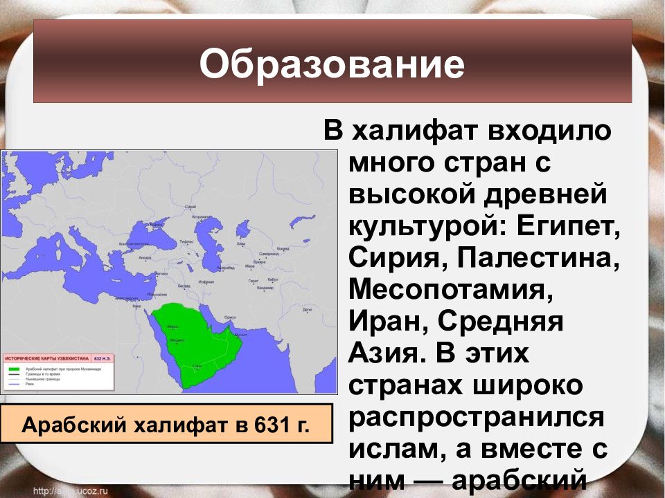 Природа и занятия населения аравии 6 класс. Образование стран халифата. Образование в халифате. Образование арабского халифата кратко. Древняя Аравия природа ,образ жизни и занятия населения.