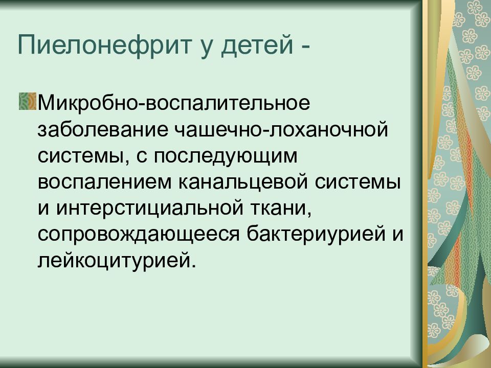 Афо мочевыделительной системы у детей презентация