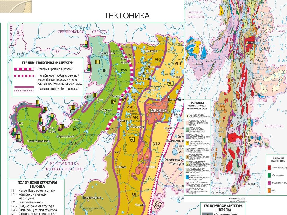 Геологическая карта с разрезом