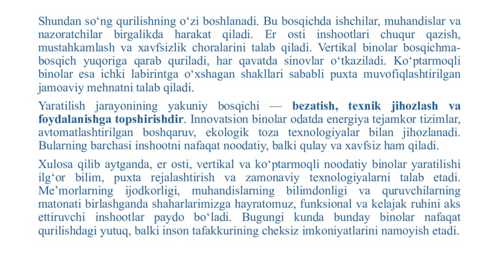 Arxitekturaviy innovatsiyaga everestik yondashuv usullari. Zamonaviy