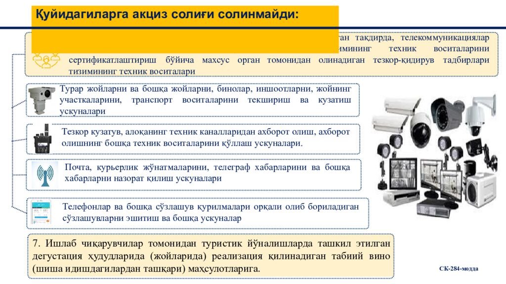 Қуйидагиларга акциз солиғи солинмайди: