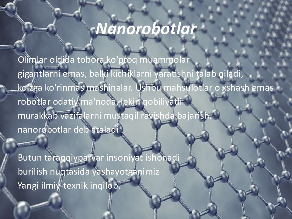 Jizzax Politexnika institutini Nanorobotlar