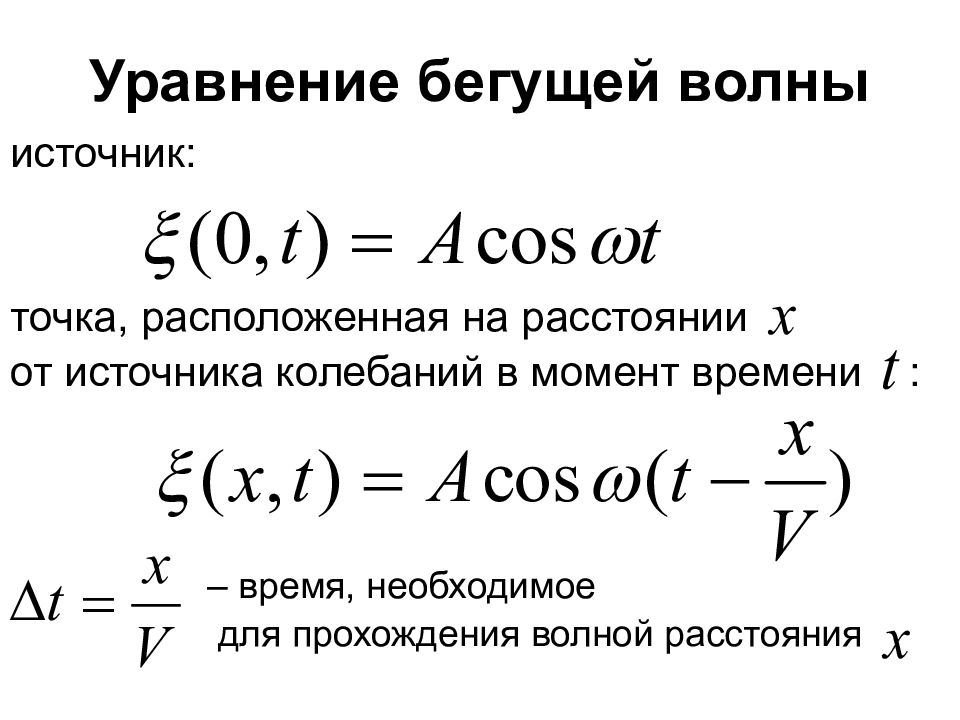 Источник колебаний. Уравнение бегущей волны. Уравнение колебаний точки. Уравнение колебаний источника. Задачи на уравнение бегущей волны 11 класс.