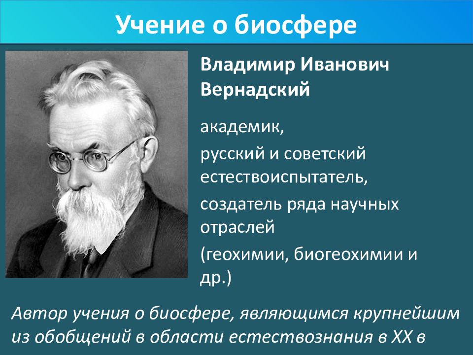 Учение вернадского о биосфере презентация