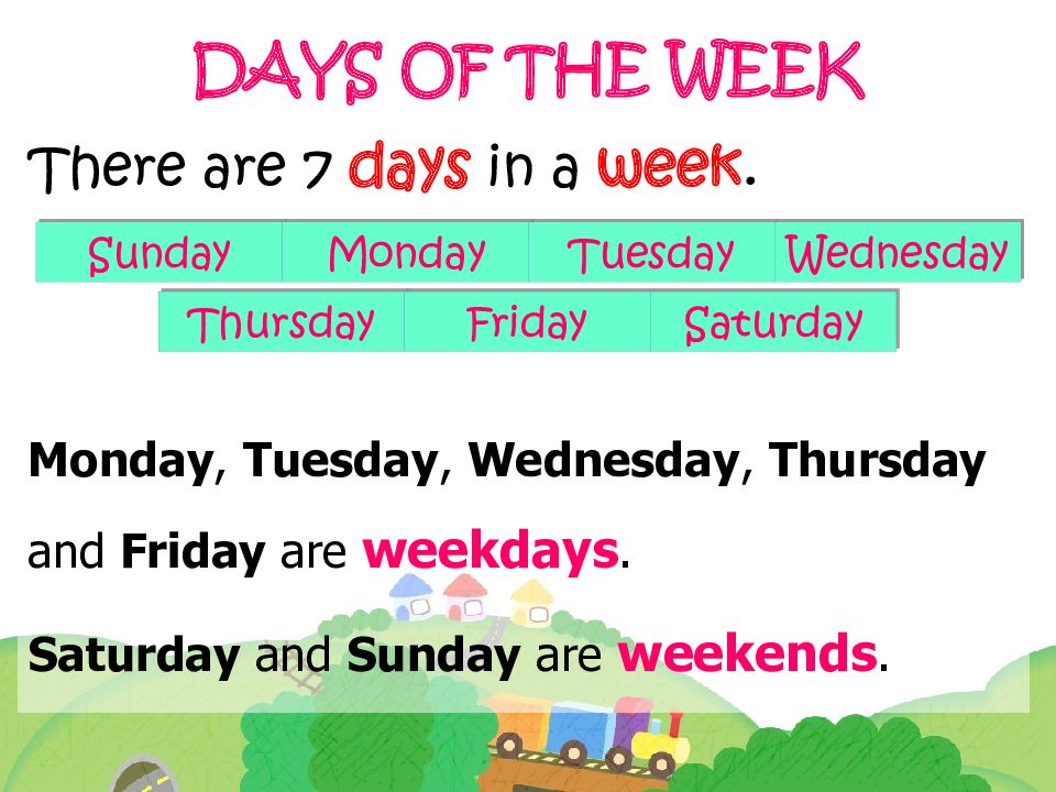 The days of the week картинка