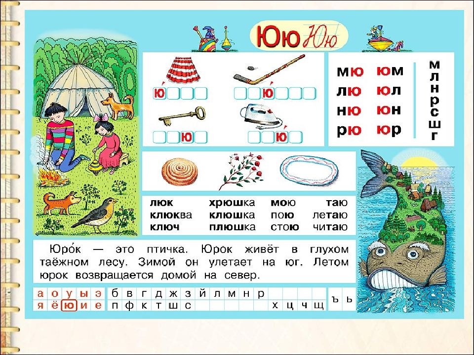 Конспект и презентация звук и буква ю