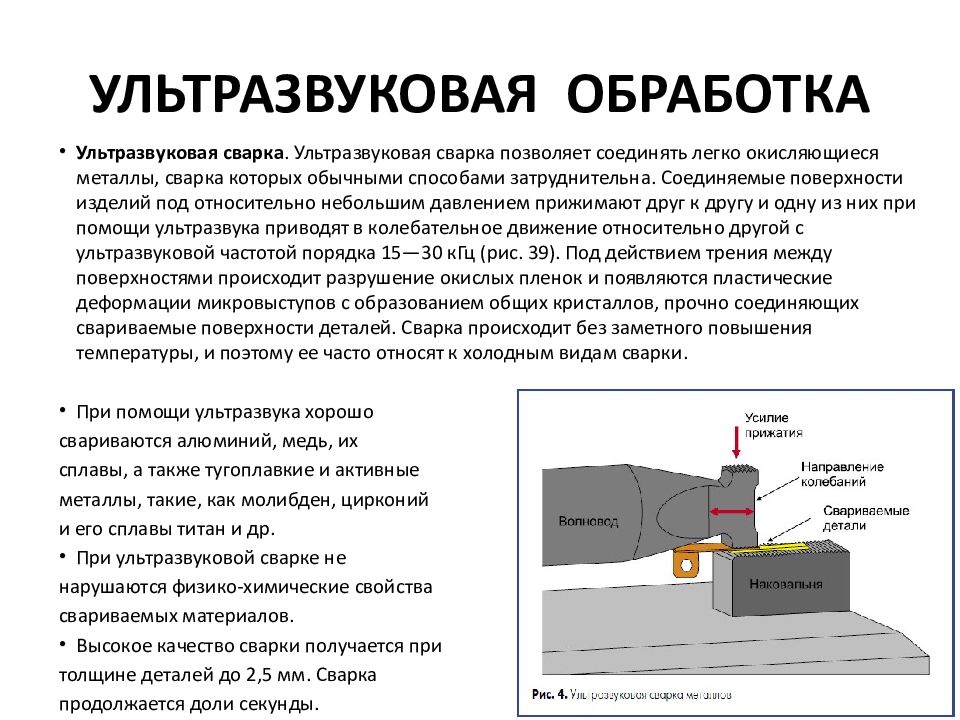 Ультразвуковая обработка материалов презентация