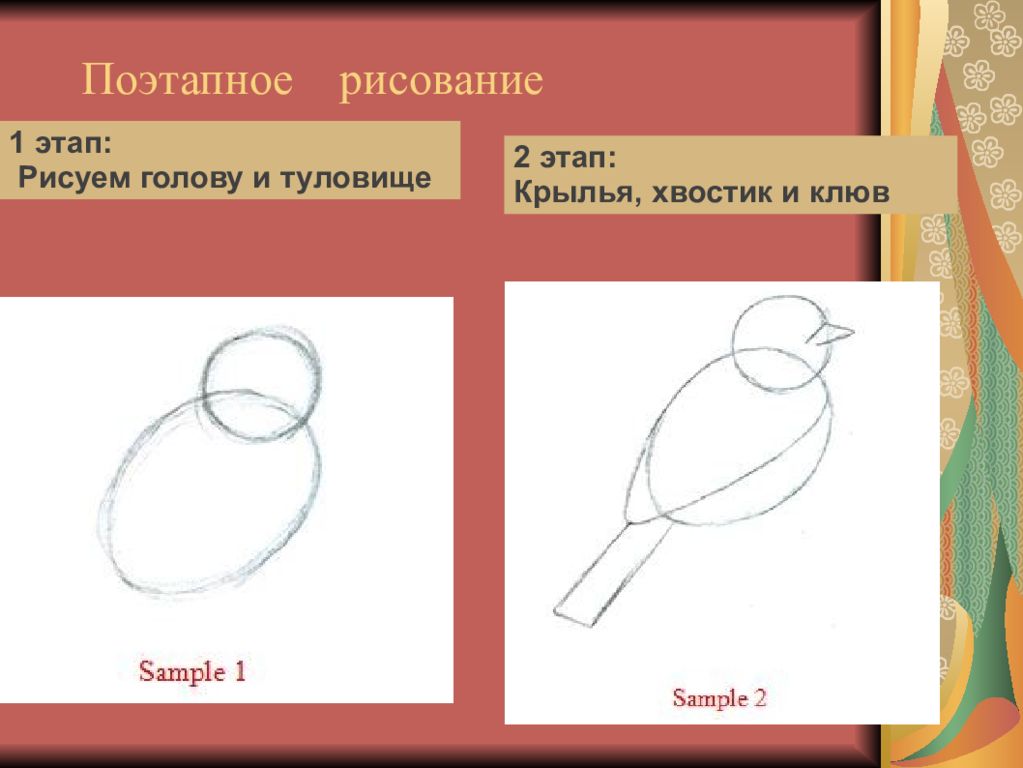 Поэтапный урок. Урок изо птицы. Изо наши друзья птицы. Наши друзья птицы изображение и реальность. Поэтапное рисование презентация.