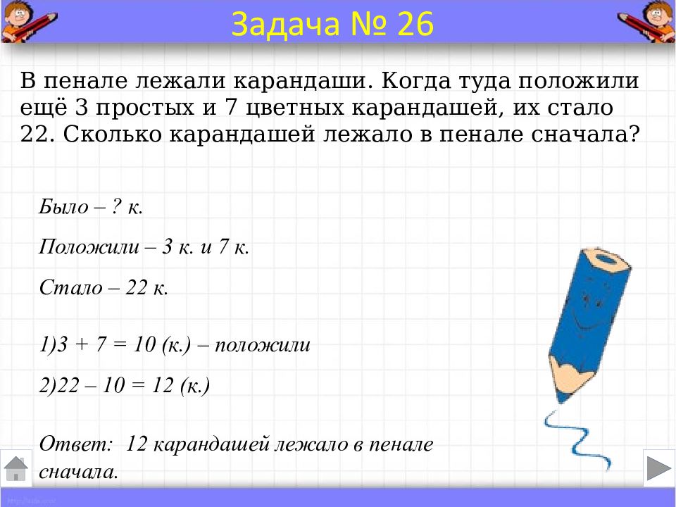 Сделай краткую запись к задаче заполни схематический рисунок и реши задачу бабушка испекла 9 оладий