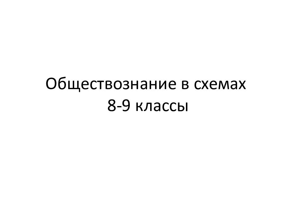 Обществознание в схемах 8-9 классы