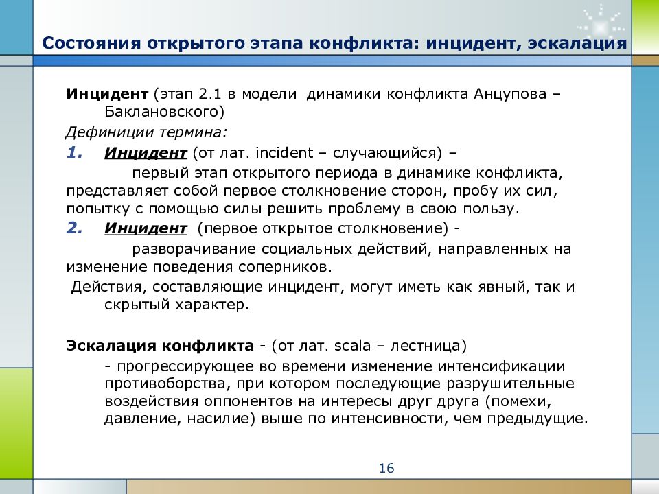 Эскалация конфликта. Этапы открытого конфликта. Стадии эскалации конфликта. Основные признаки эскалации конфликта. Динамика конфликта эскалация.