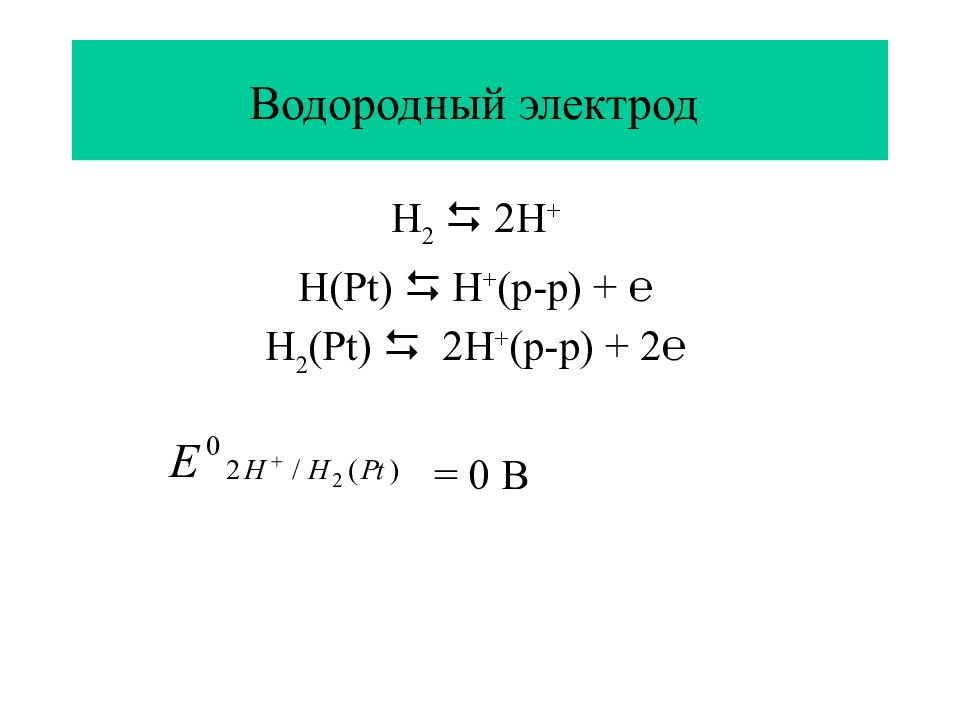 Водородный электрод