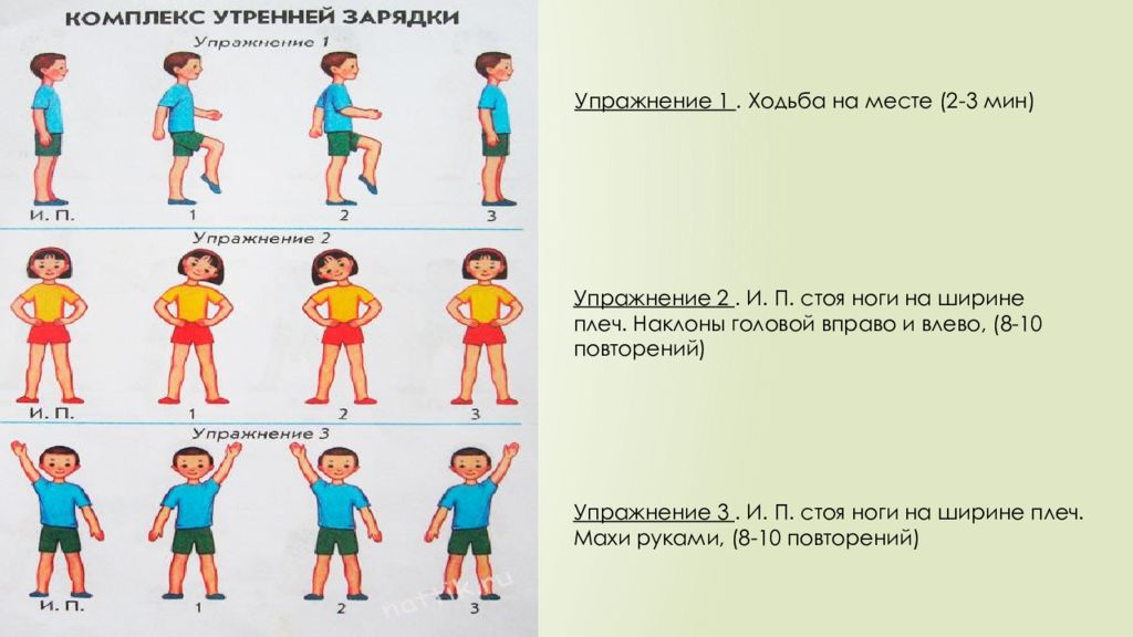 Презентация на тему упражнения утренней физической зарядки