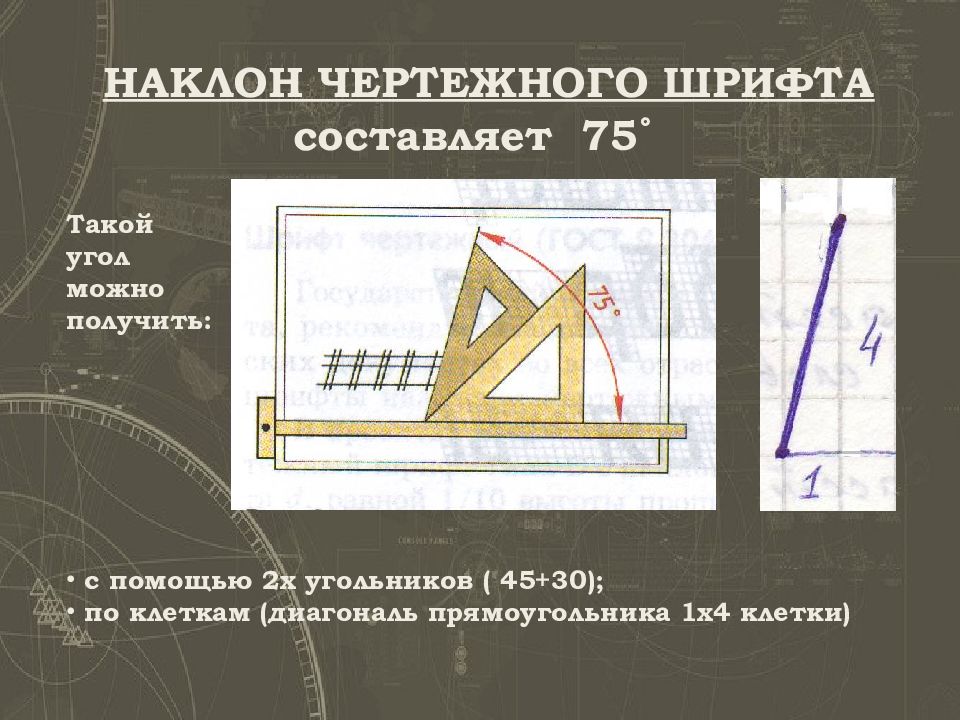 Каким карандашом писать буквы на чертеже