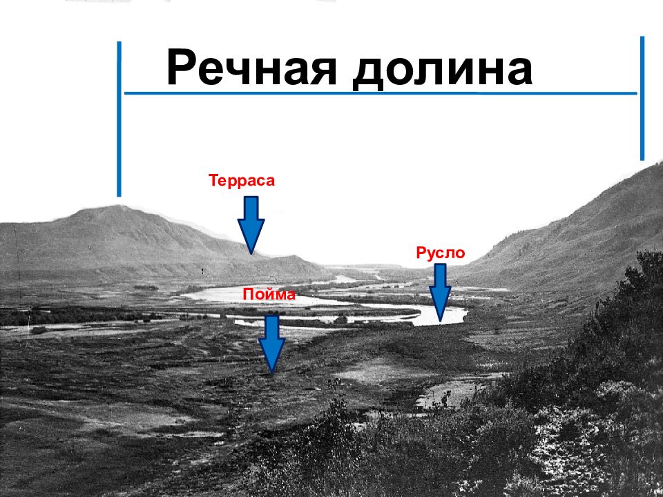 Узкая и глубокая речная долина. Речная Долина. Русло Речная Долина терраса. Русло Пойма Речная Долина. Русло Долина Пойма терраса реки.