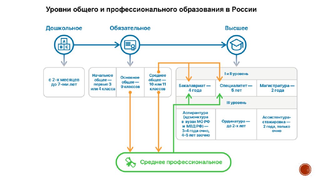 Уровни образования схема