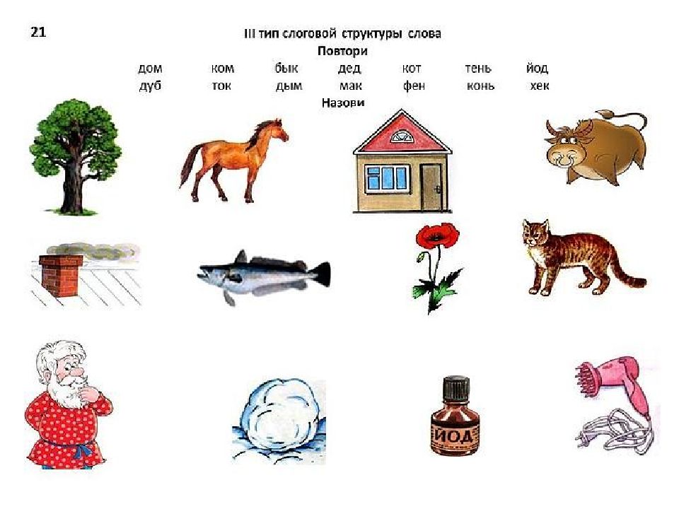 Слоговая структура картинный материал. Слова 3 слоговой структуры. Глаголы 2 Тип слоговой структуры. Третий Тип слоговой структуры. Слова на 1 слоговую структуру слова.