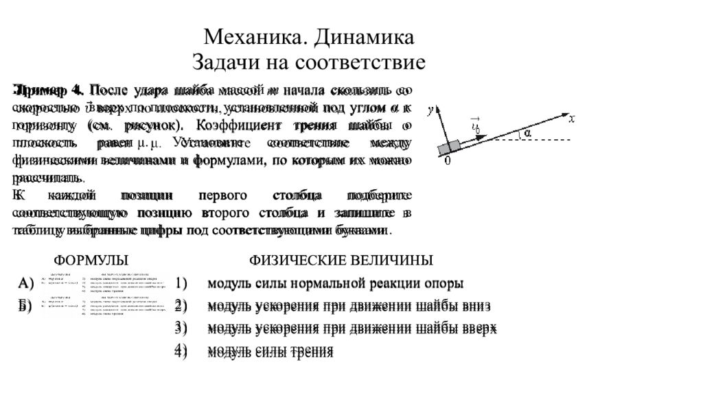 Динамика задание