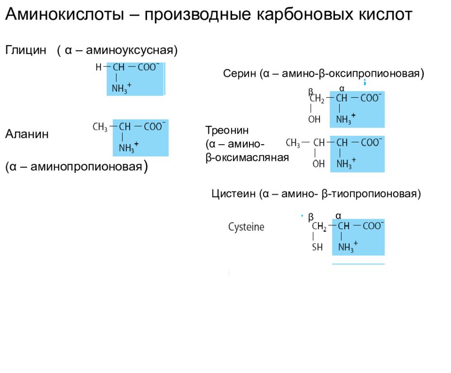 Производные аминокислот. Β-Окси-α-аминопропионовая кислота. Оксиаминокислоты примеры. Производные кислот аминокислоты. Аминокислоты как производные карбоновых кислот.