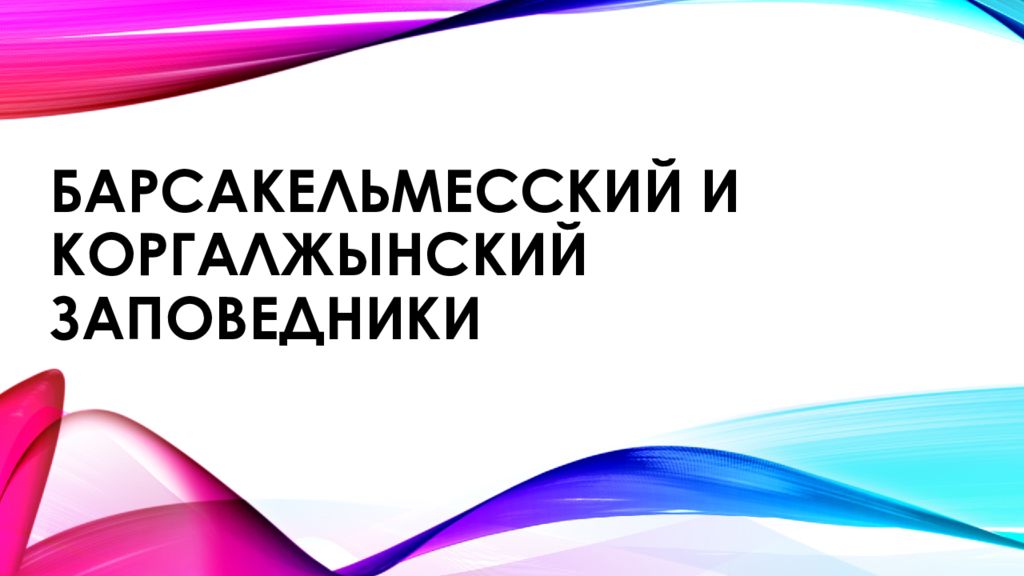 Барсакельмесский и Коргалжынский заповедники
