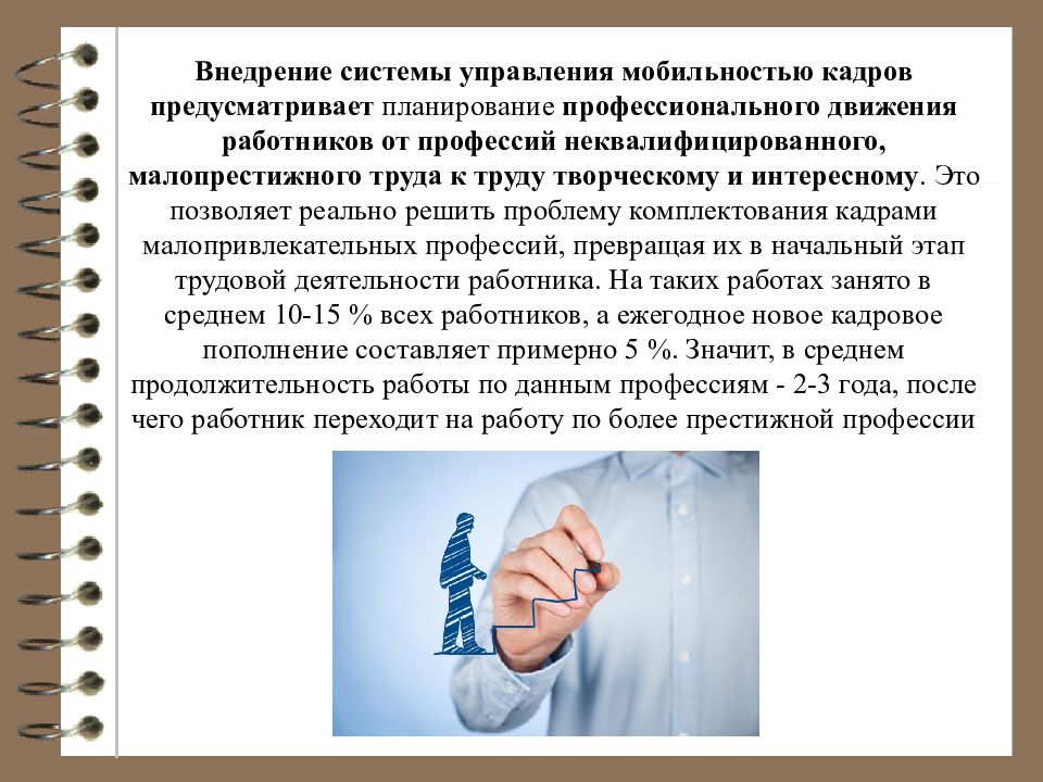 Управление движением персонала. Управление мобильность кадров. Проблема неквалифицированных работников. Решение проблемы неквалифицированных работников. Содержание управления мобильностью кадров.