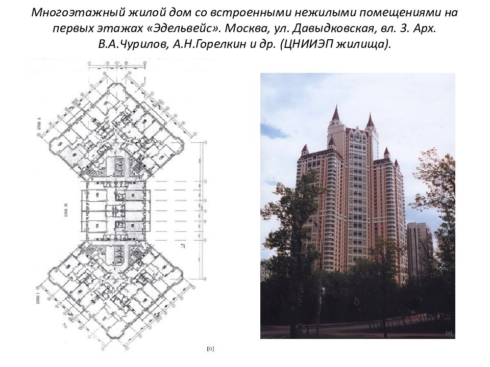 План односекционного многоэтажного жилого дома