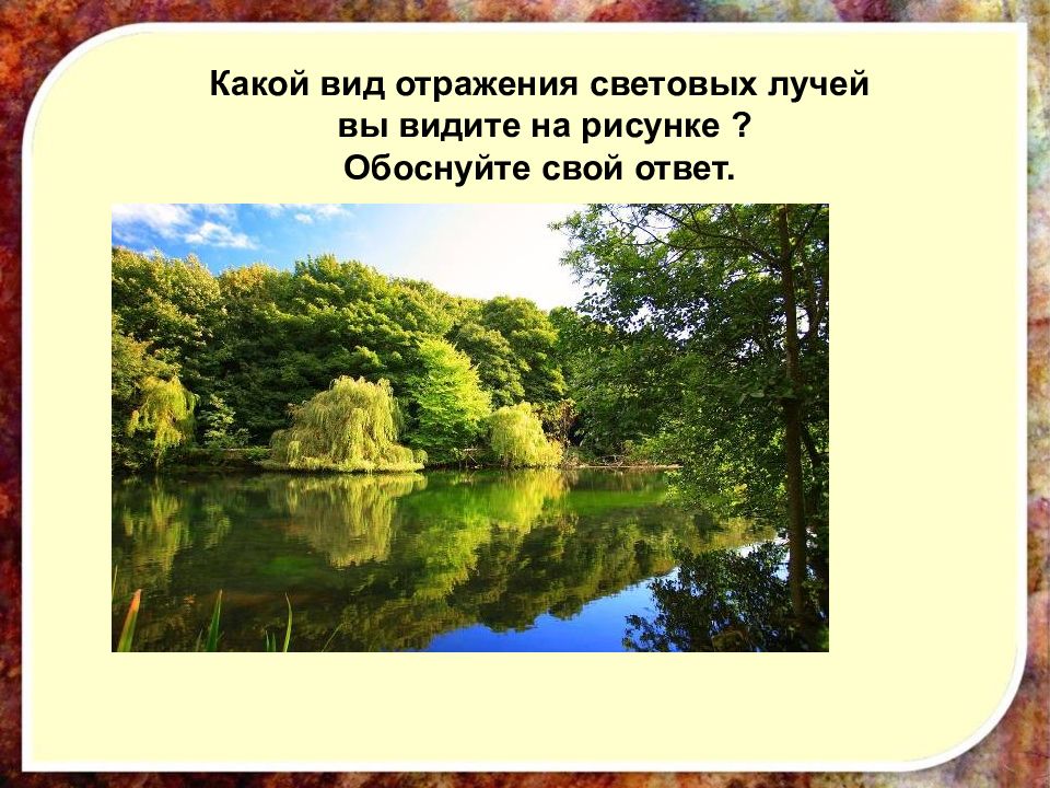 Отражающую какой вид. Какой вид отражения световых лучей вы видите на рисунке. Какой вид световой лучи вы видите на картинке.обоснуйте свой ответ. Какой вид отражения доступен всем жив существам.