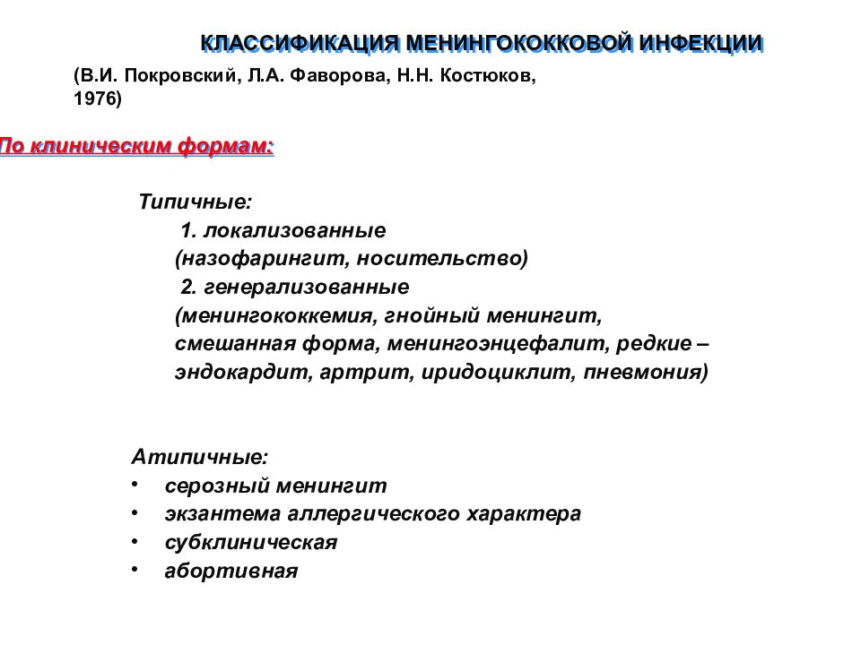 Лечение менингококковой инфекции у детей презентация