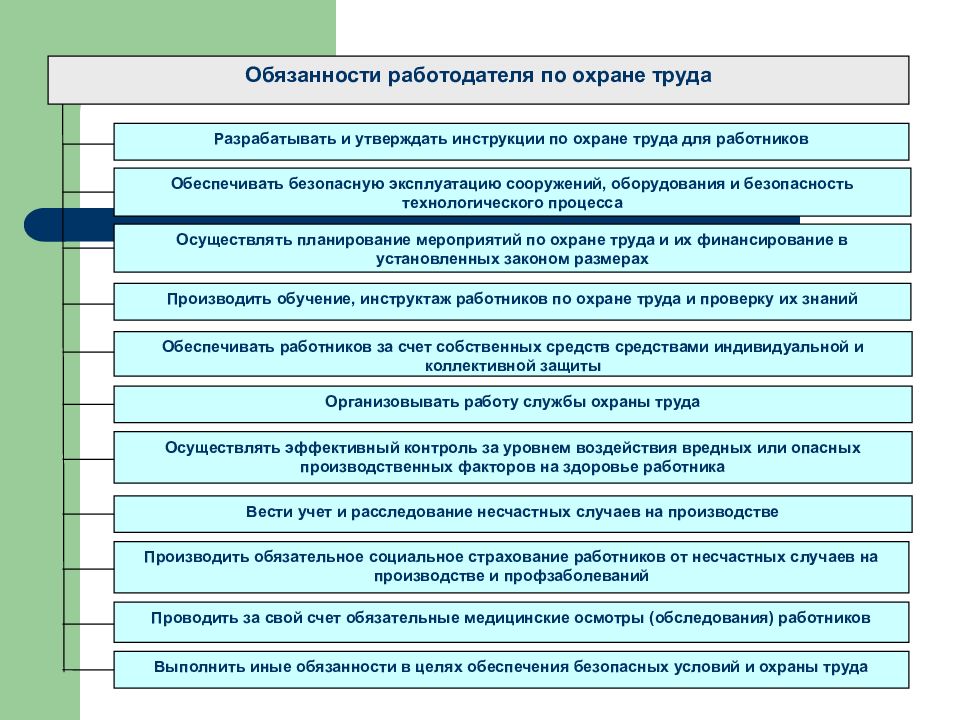 Виды осуществляемых работ. Обеспечение безопасности условий труда. Обеспечение комфортных условий для трудовой деятельности. Обязанности работодателя по охране труда схема охраны. Охрана труда ОБЖ.