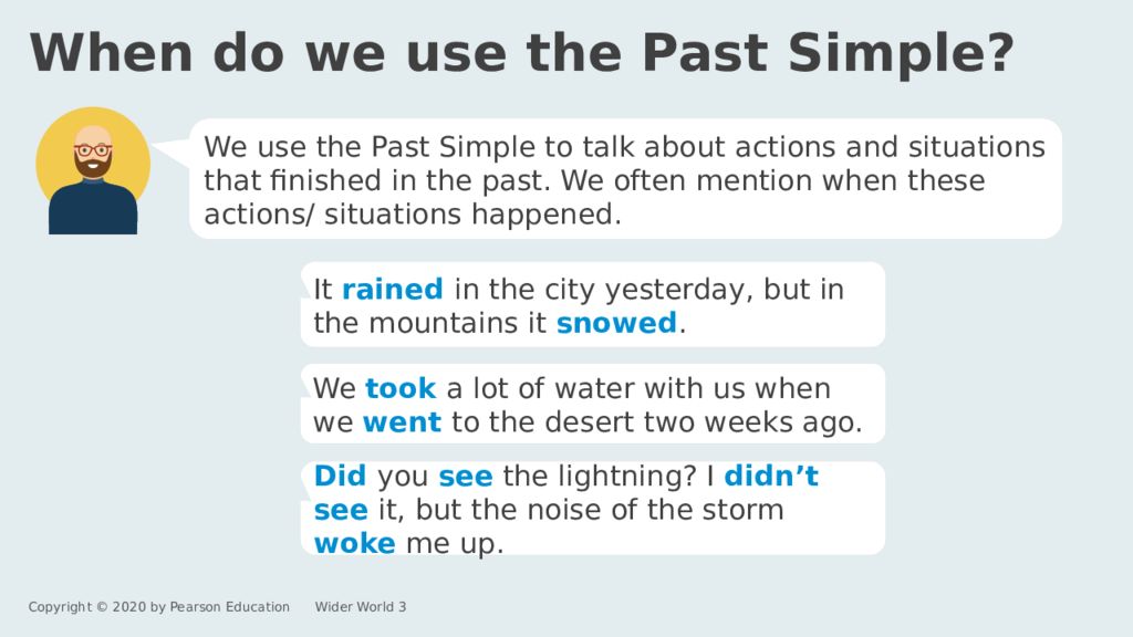 Past simple : regular and irregular verbs
2.2 Past simple : regular and irregular verbs 2.2